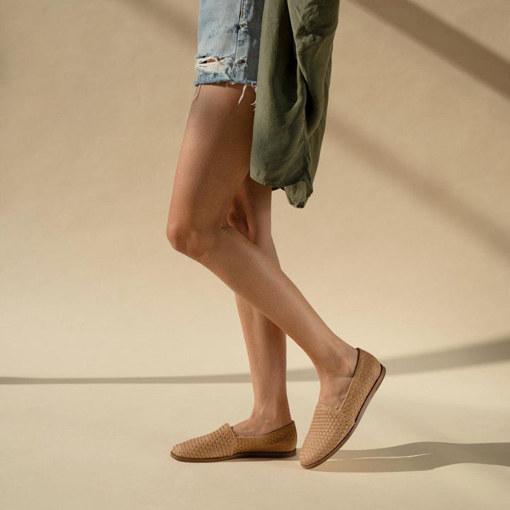 Mara Woven Slip On - Almond - FINAL SALE