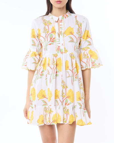 Mykonos Dress - Yellow/White