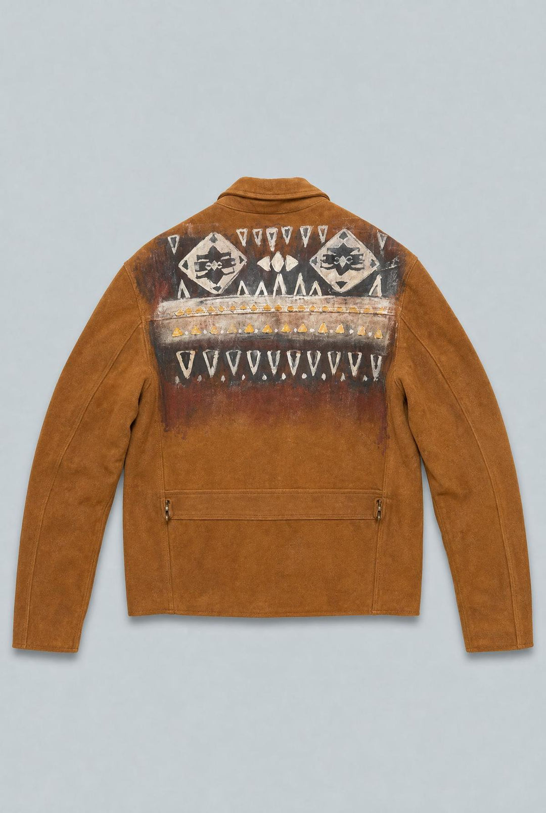 Almond & Gold Leather Jacket - Gold