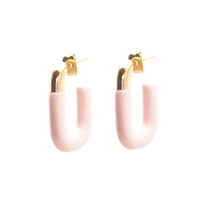 Ella Stud Dangle Earrings - Pink
