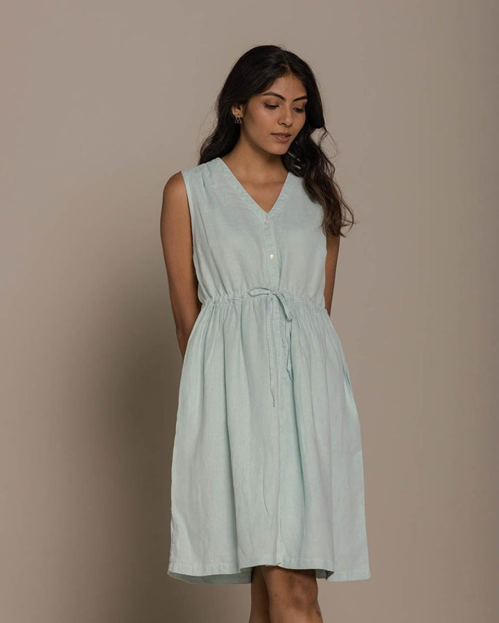 Pina Colada Season Dress - Sage Mint
