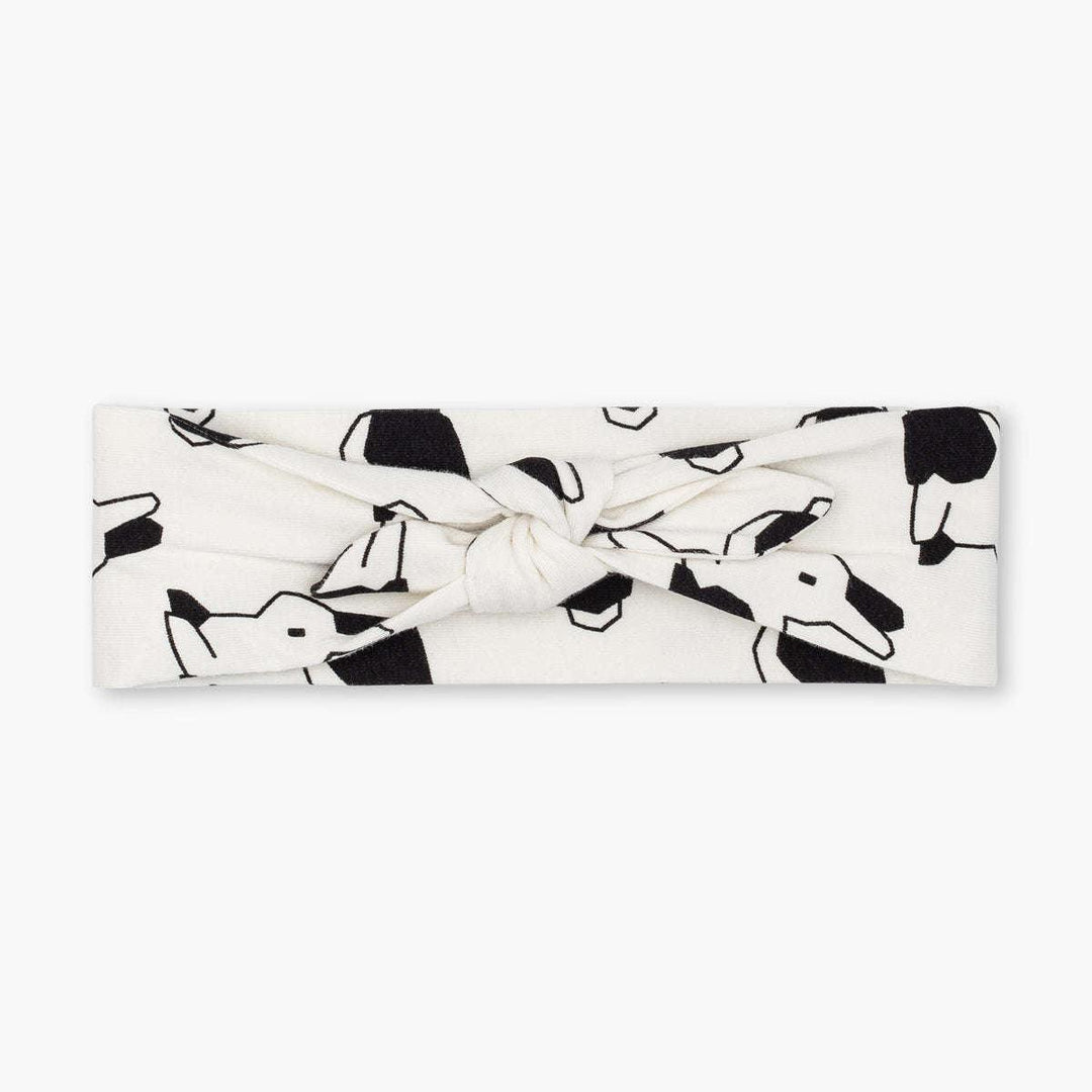 Baby Headband - Black + White Bunnies