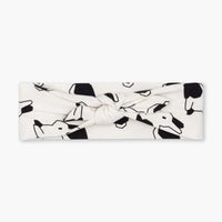Baby Headband - Black + White Bunnies