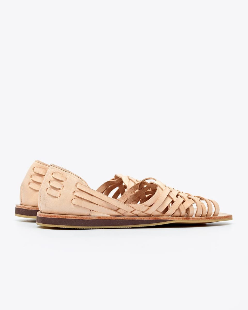 Topanga Peeptoe Sandal - Natural Vachetta