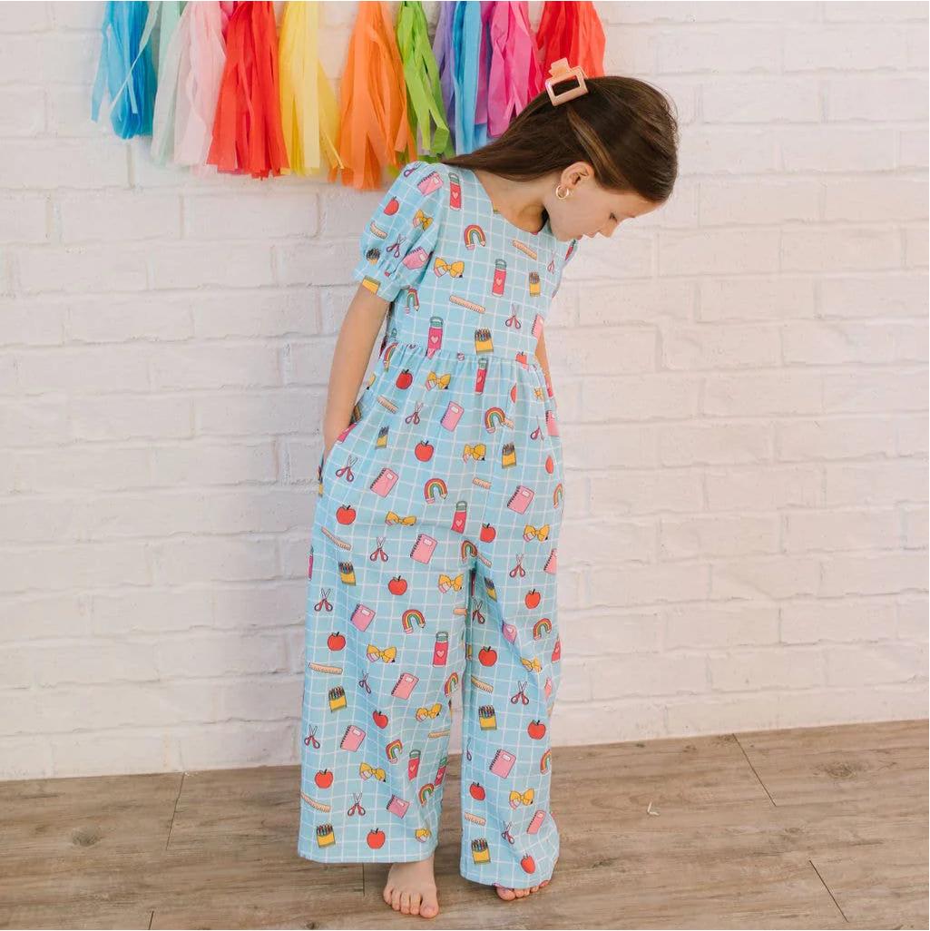 Puff Leggy Romper - Back To School