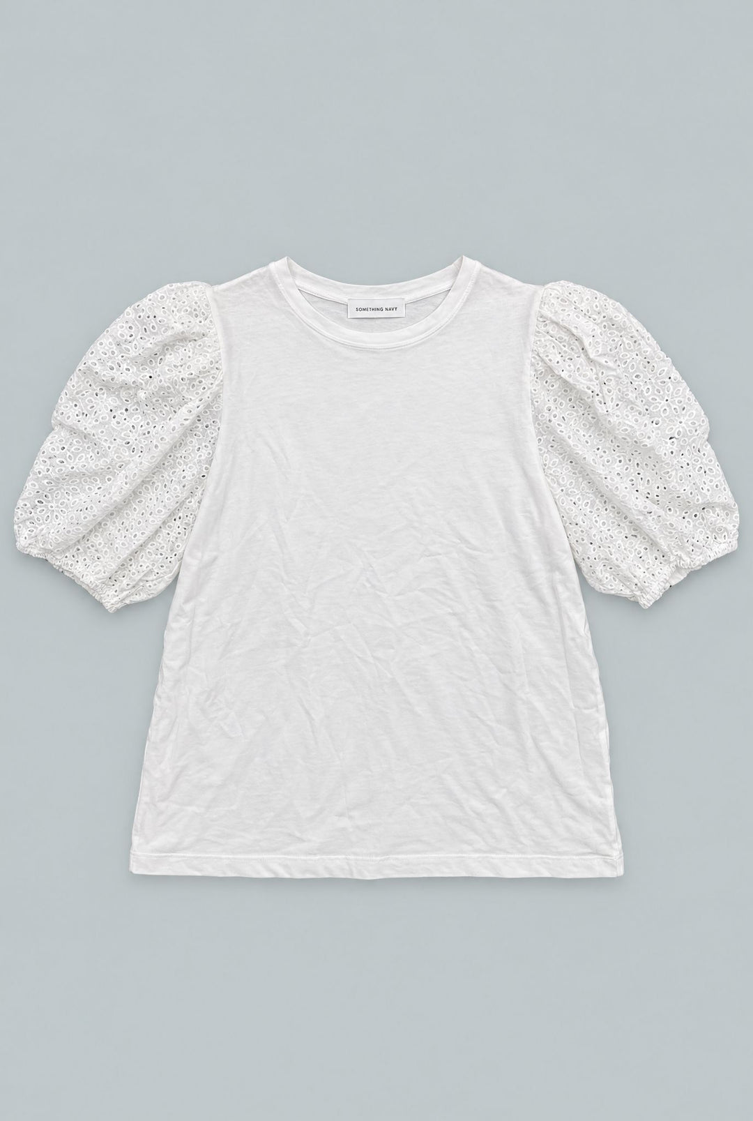 Dana Pouf Sleeve Top - White