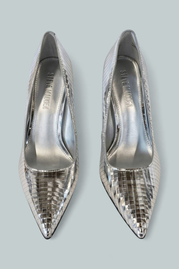 Women's Noir Pumps - Silver Distressed