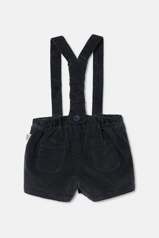 Pinwale Corduroy Baby Overalls - Dark Grey