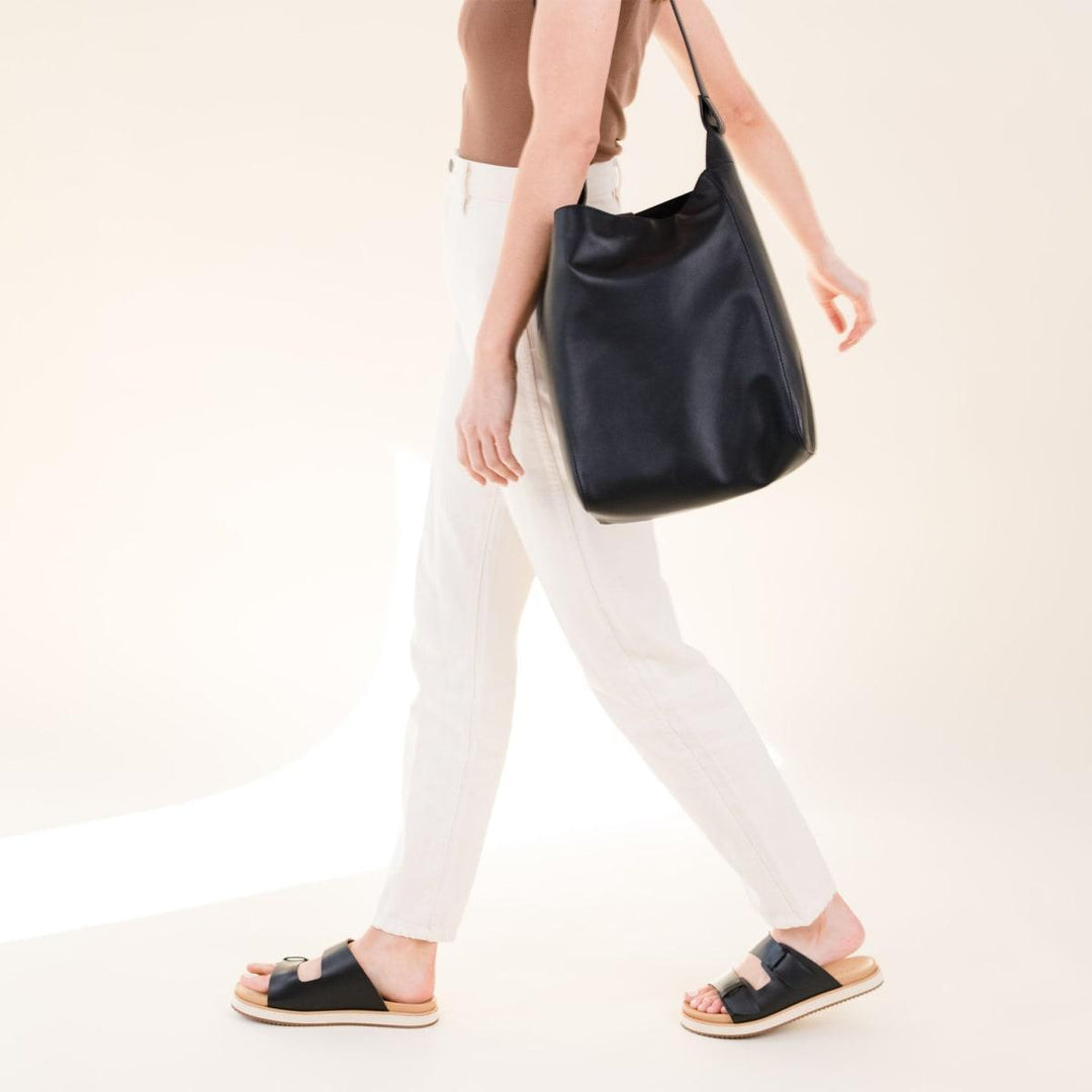 Ella Flatform Slide - Black