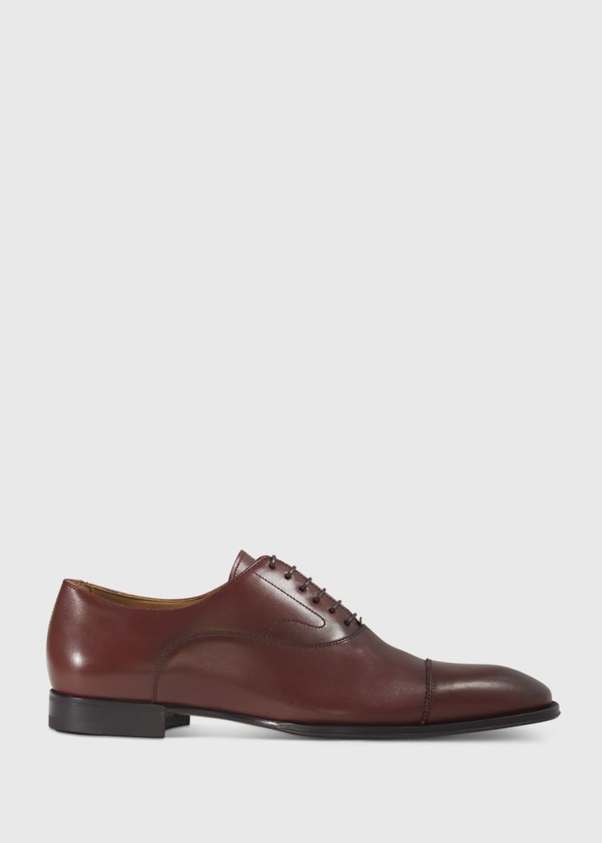 Majestic Leather Cap Toe Oxford - Wine