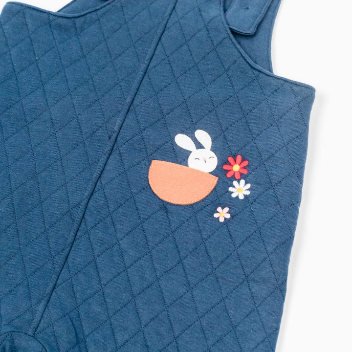 Spread the Love Quilted Overalls - Blue - Blue