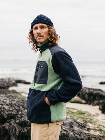Men's Bolster Full Zip Fleece - Navy/Wild Sage