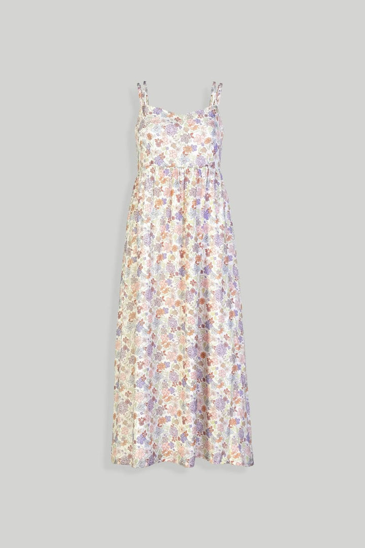 Strappy Gathered Floral Midi Dress - Remixed Wildflowers