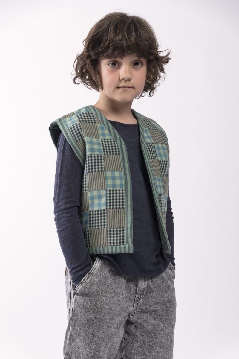 Children's Patchwork Mint Vest