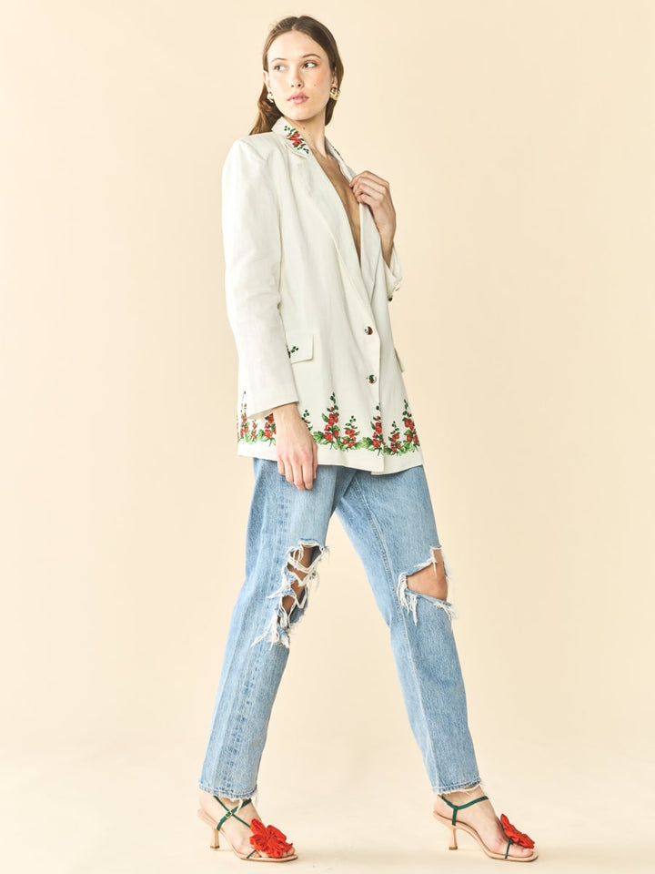 Sloan Blazer x Larsen McDowell - White Larsen Watercolor