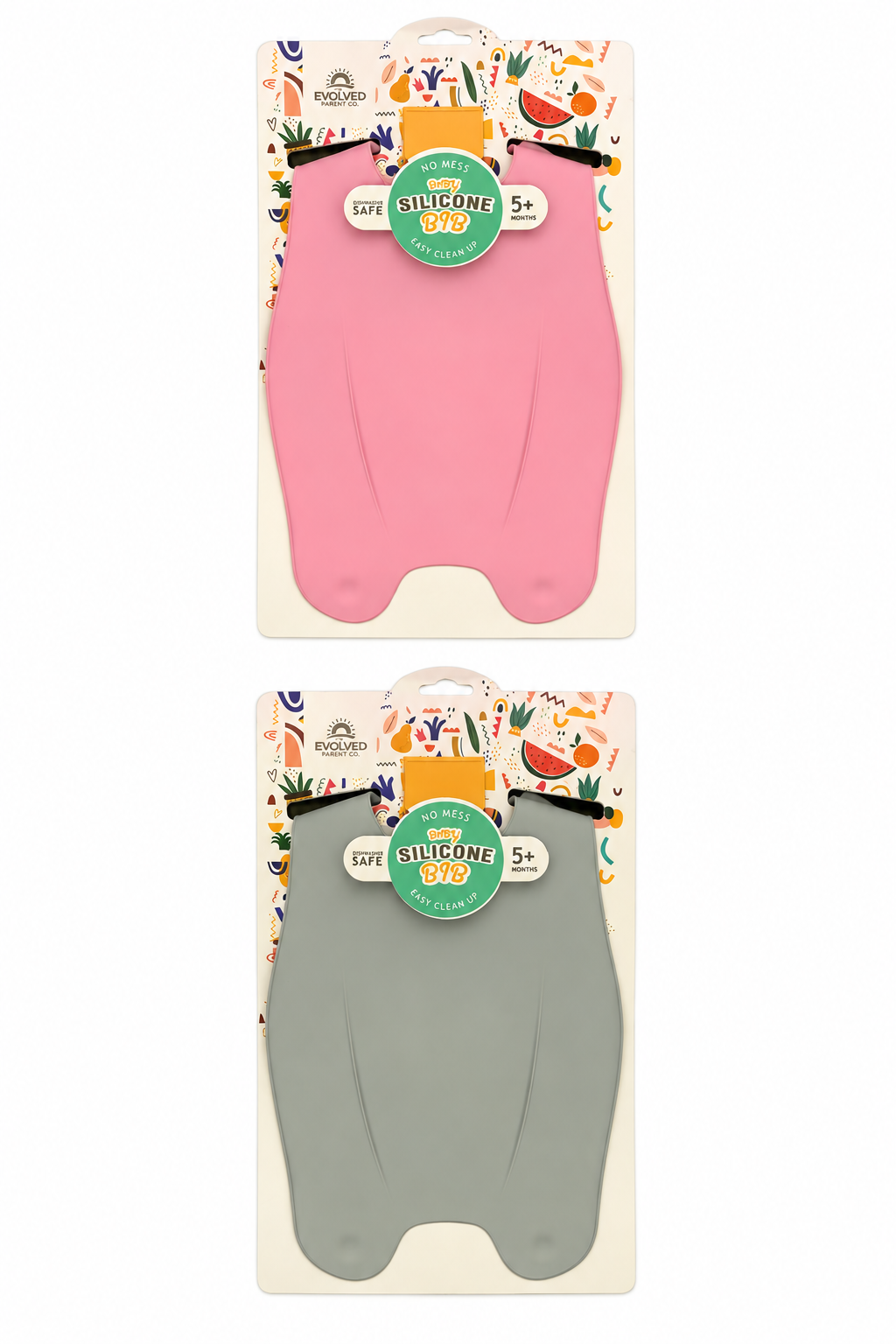 The Evolved Parent Co. Wonder Bib 2-Pack - Sage + Pink