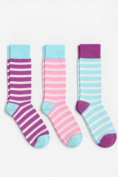 Paul Stuart Two Color Stripe Sock 3-Pack