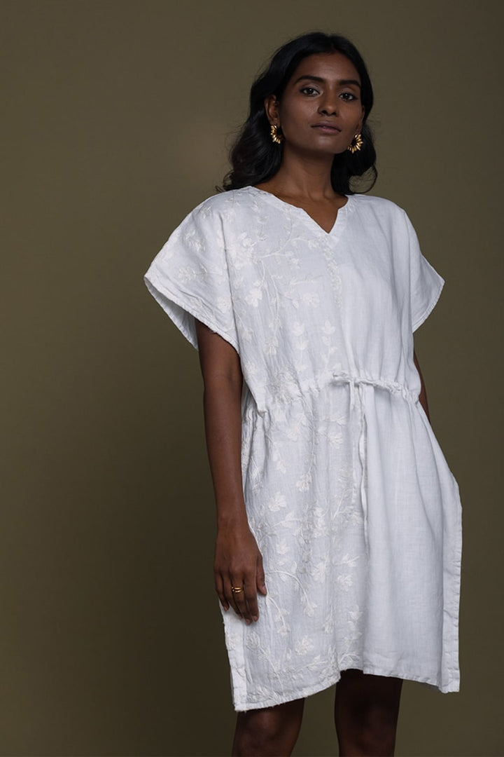 August Breeze Kaftan Dress - White