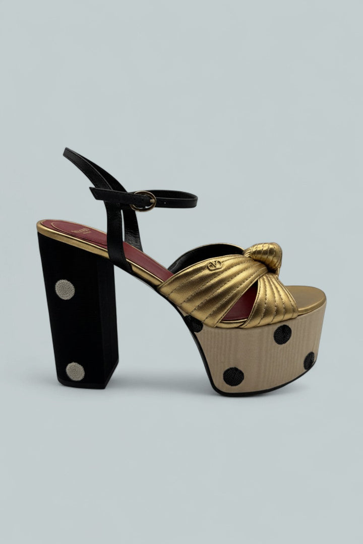 Women's Platform Sandals - Gold