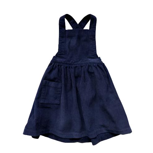 The Corduroy Pinafore - Indigo Dresses + Skirts The Simple Folk 