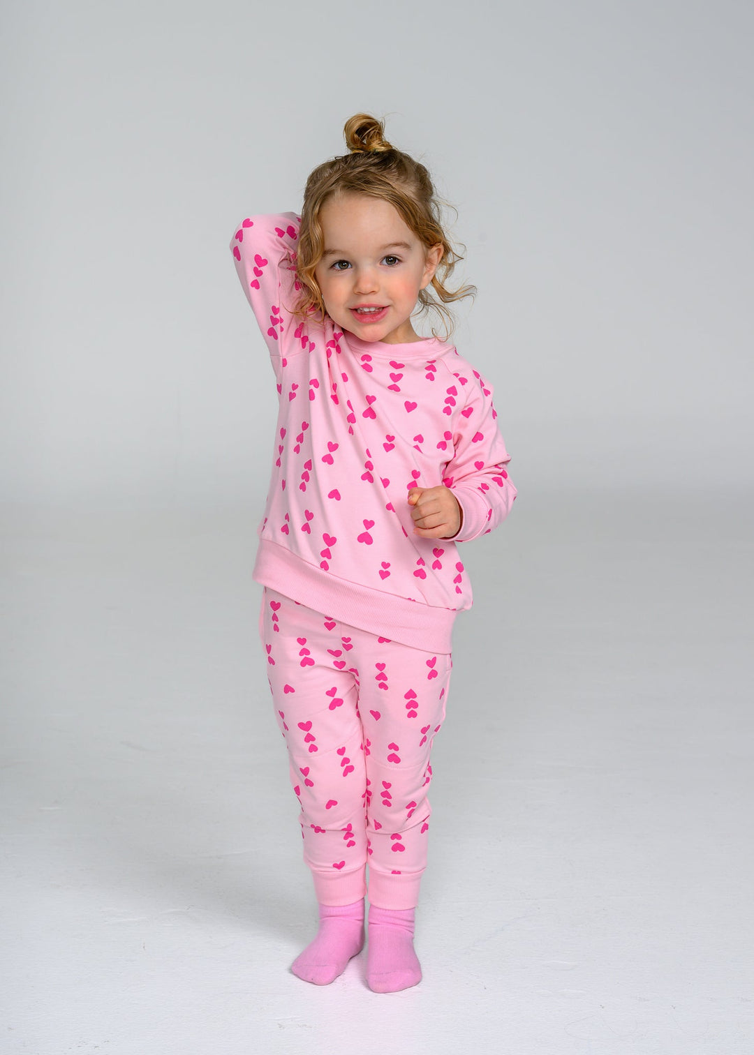 The Hearts Joggers - Pink on Pink