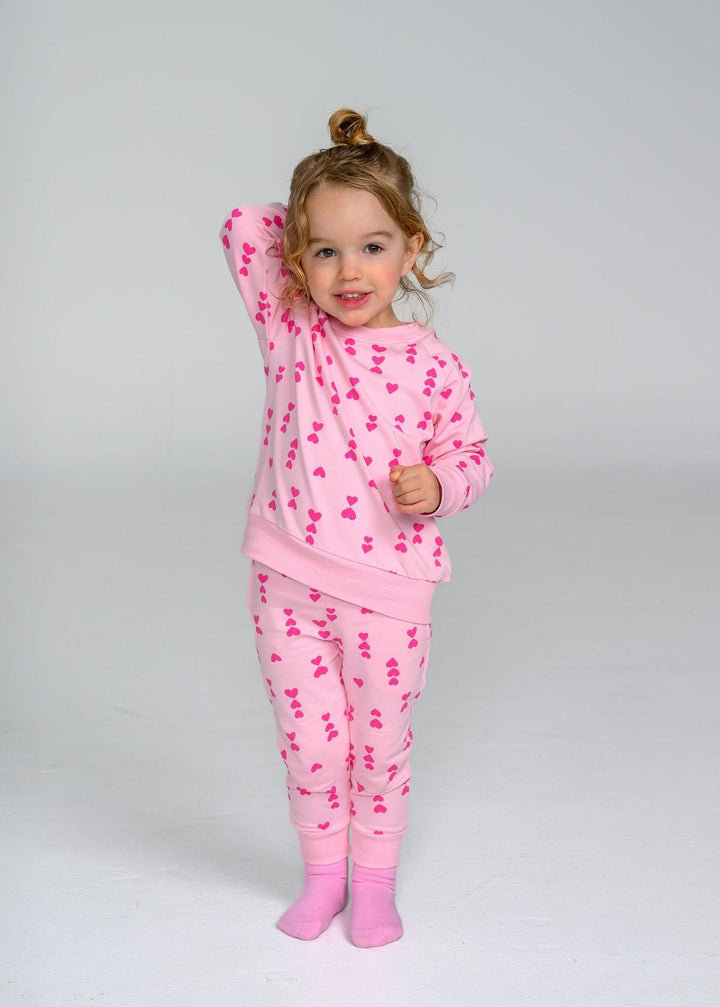 The Hearts Joggers - Pink on Pink