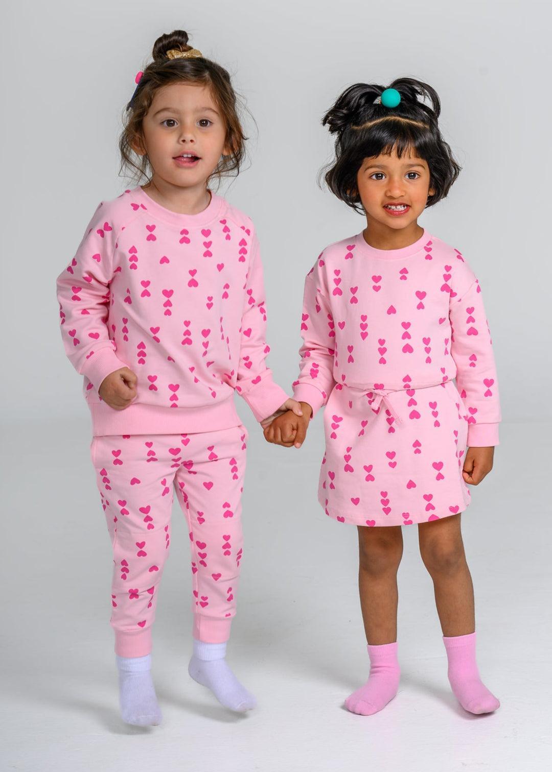 The Hearts Joggers - Pink on Pink