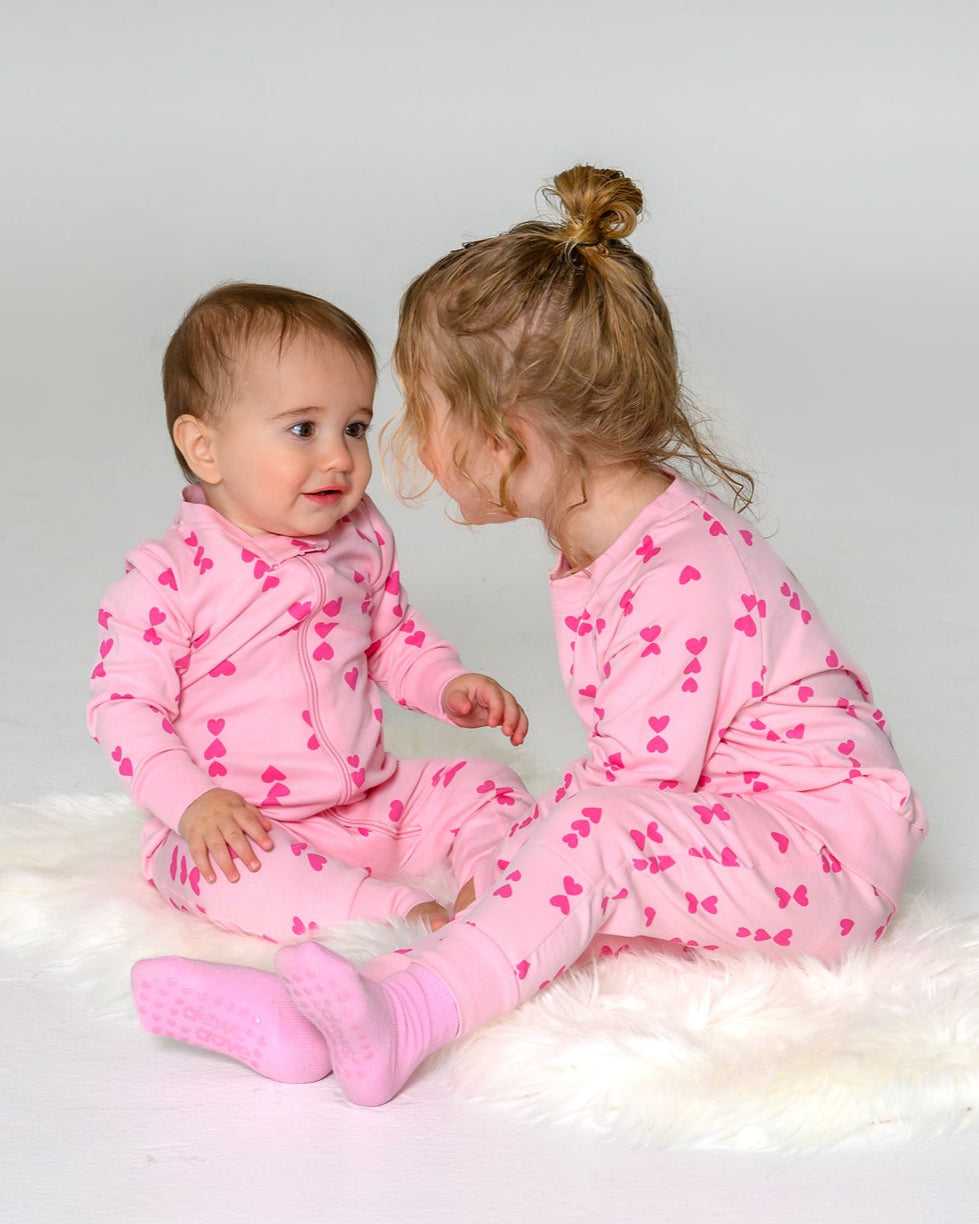 The Hearts Joggers - Pink on Pink