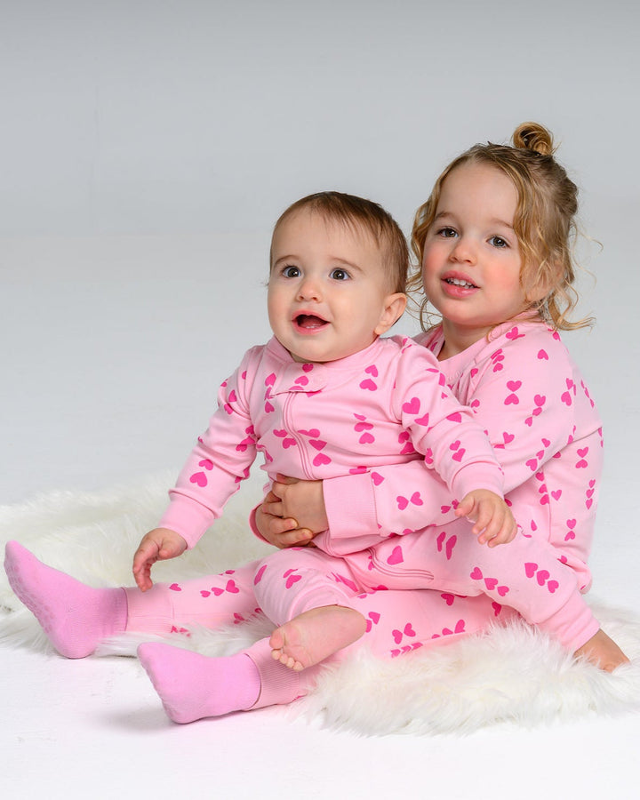 The Hearts Sweatshirt - Pink on Pink