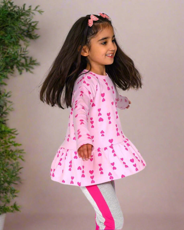 The Hearts Top - Pink on Pink