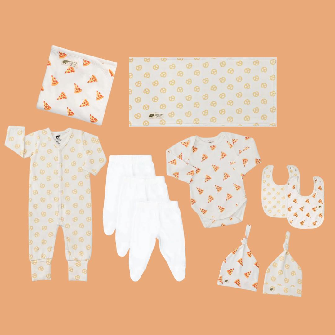 11 Item Baby Essentials Bundle - Pizza Pretzel