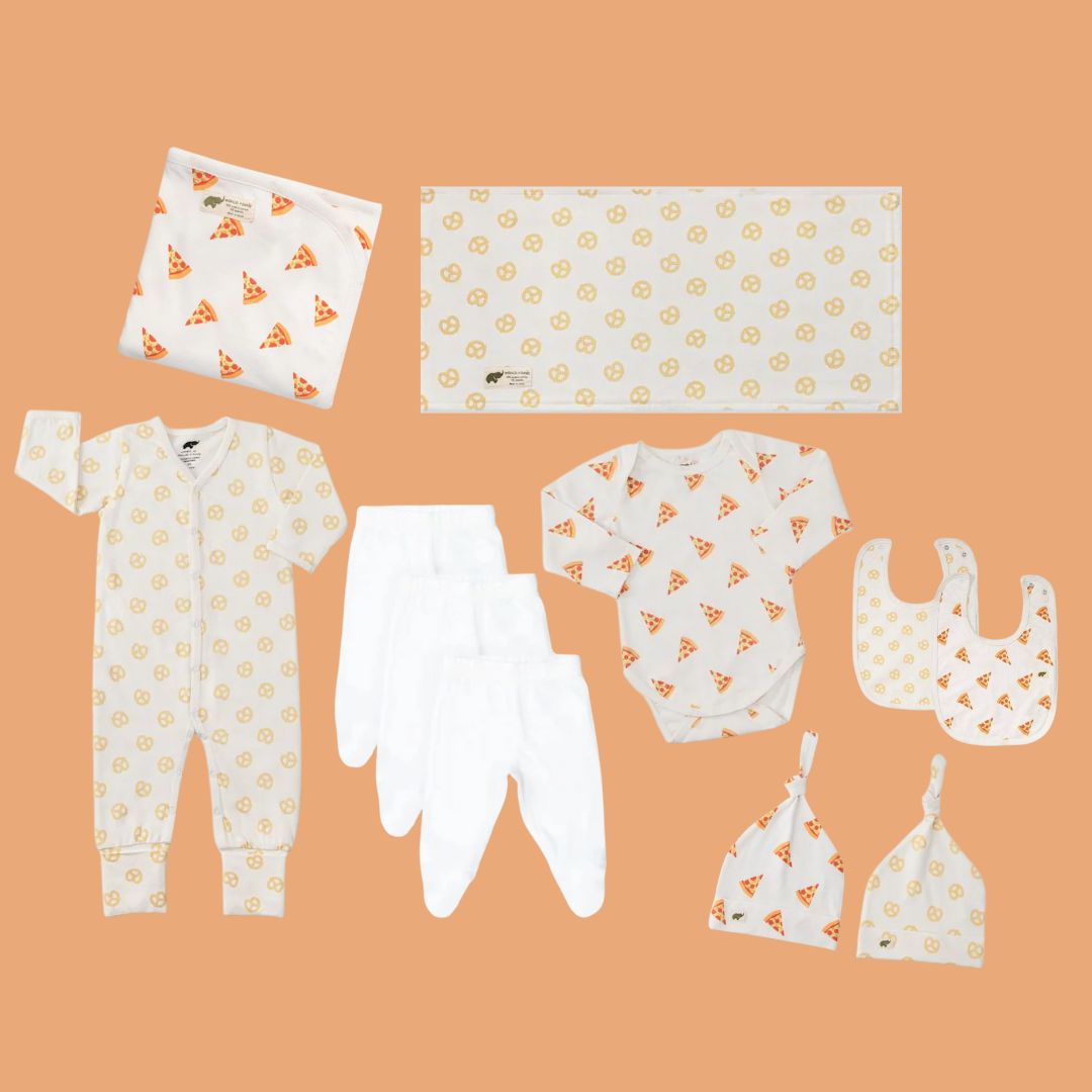 11 Item Baby Essentials Bundle - Pizza Pretzel