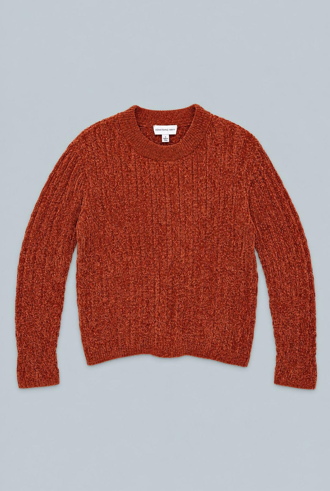 Chenille Mockneck Sweater - Orange