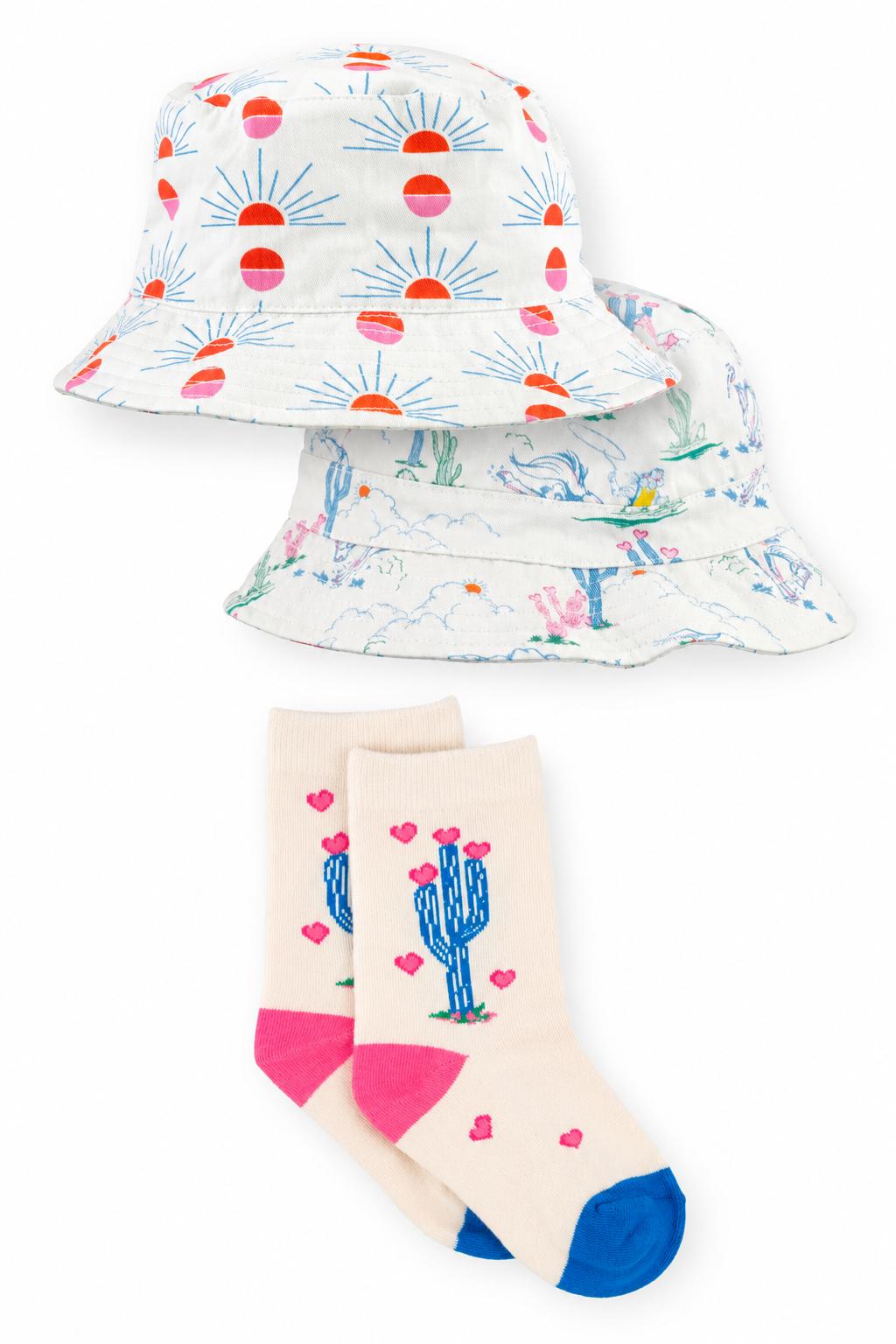Miki Miette Bucket Hat & Socks Set - Western Sun