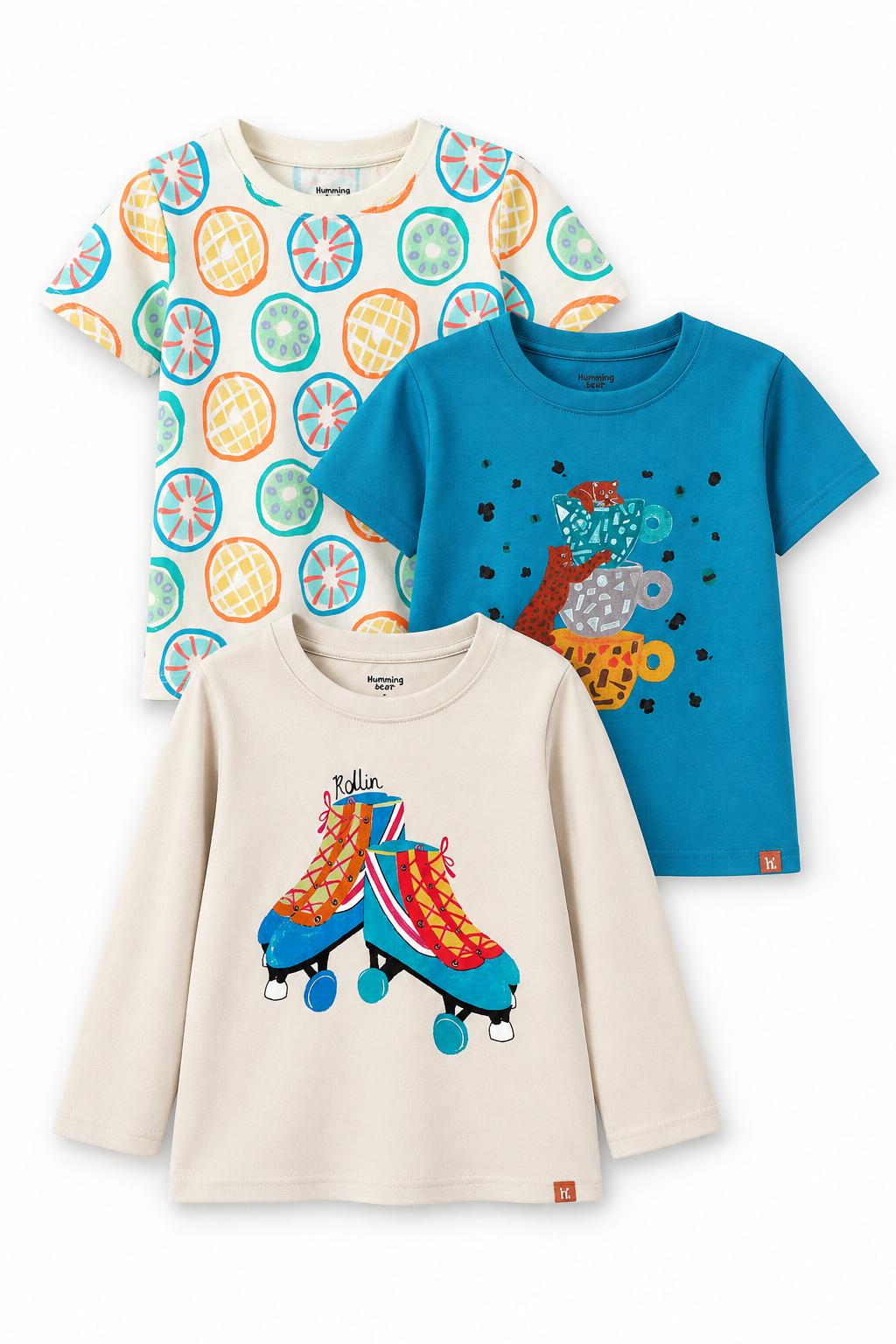 Hummingbear Graphic Tee 3-Pack