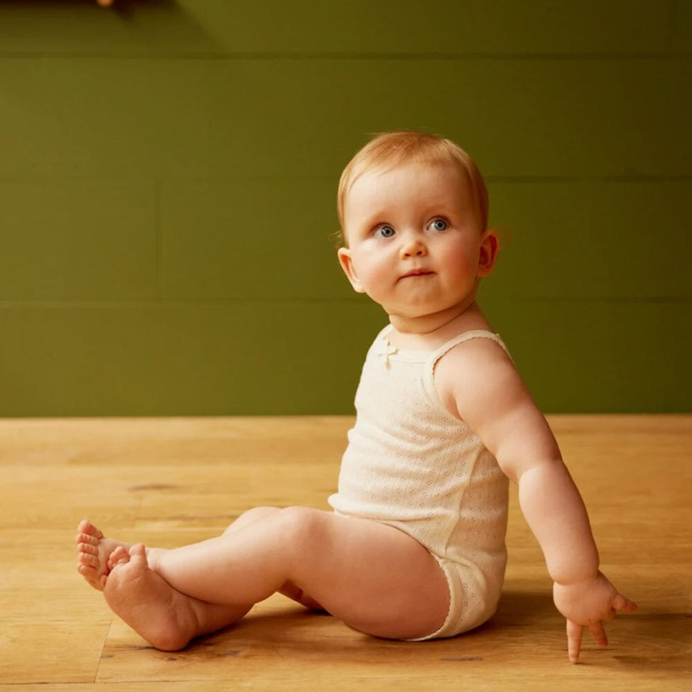 Pointelle Camisole Bodysuit - Natural Bodysuits + Onesies Nature Baby 
