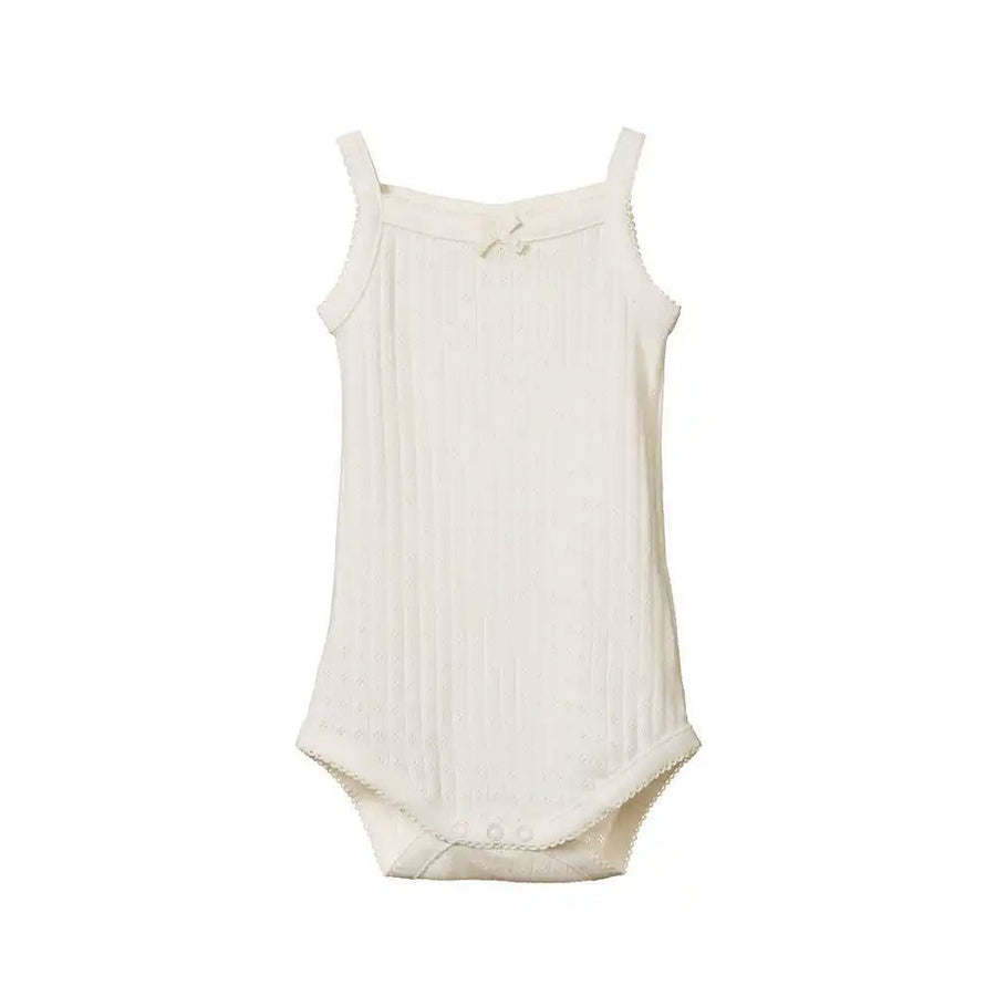 Pointelle Camisole Bodysuit - Natural Bodysuits + Onesies Nature Baby 