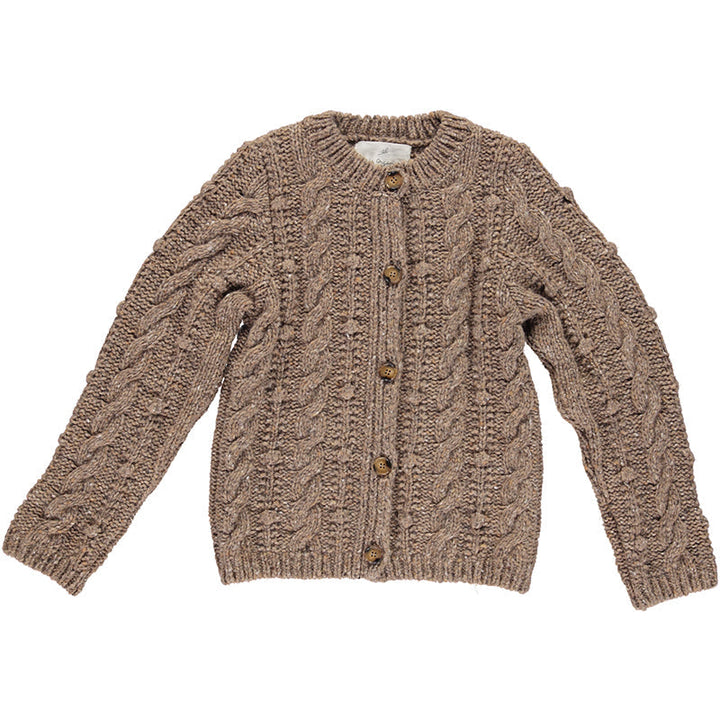 Wild Chunky Knit Cardigan - Mushroom