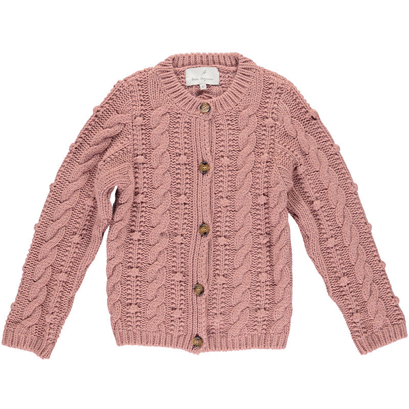 Wild Chunky Knit Cardigan - Rose