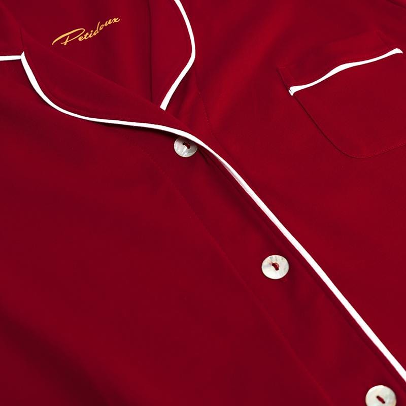 Women's Pyjama Set - Solid Red