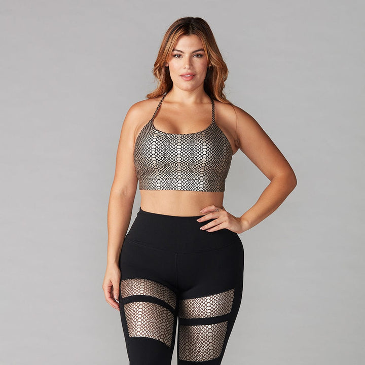 Tavi Bra - Ebony Metallic Snake