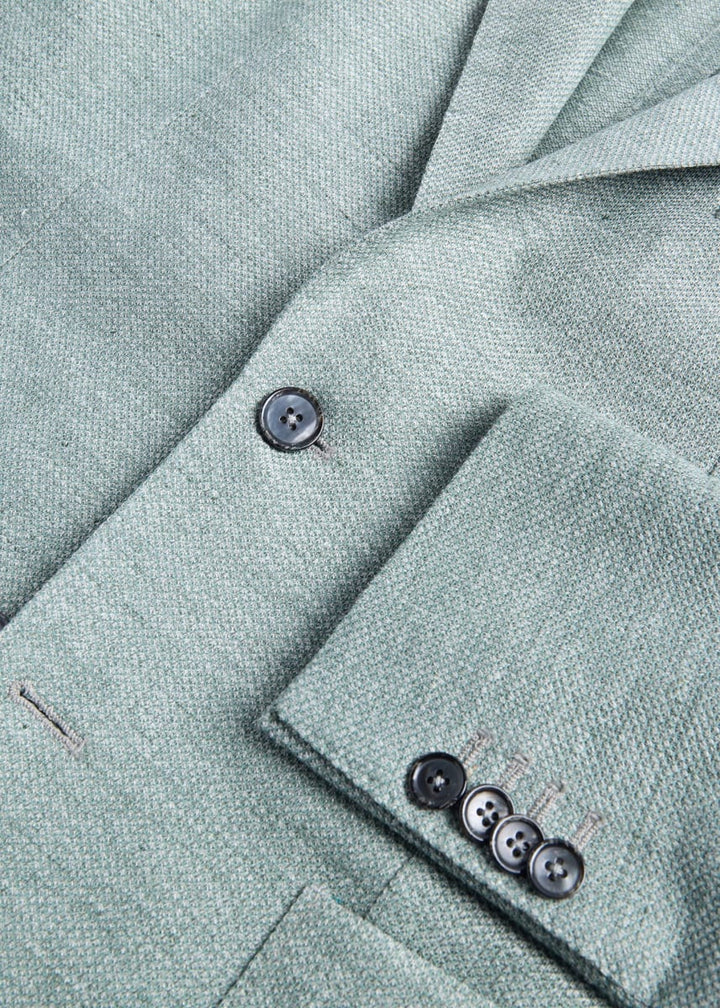 Garment Dyed Basket Weave Jacket - Mint