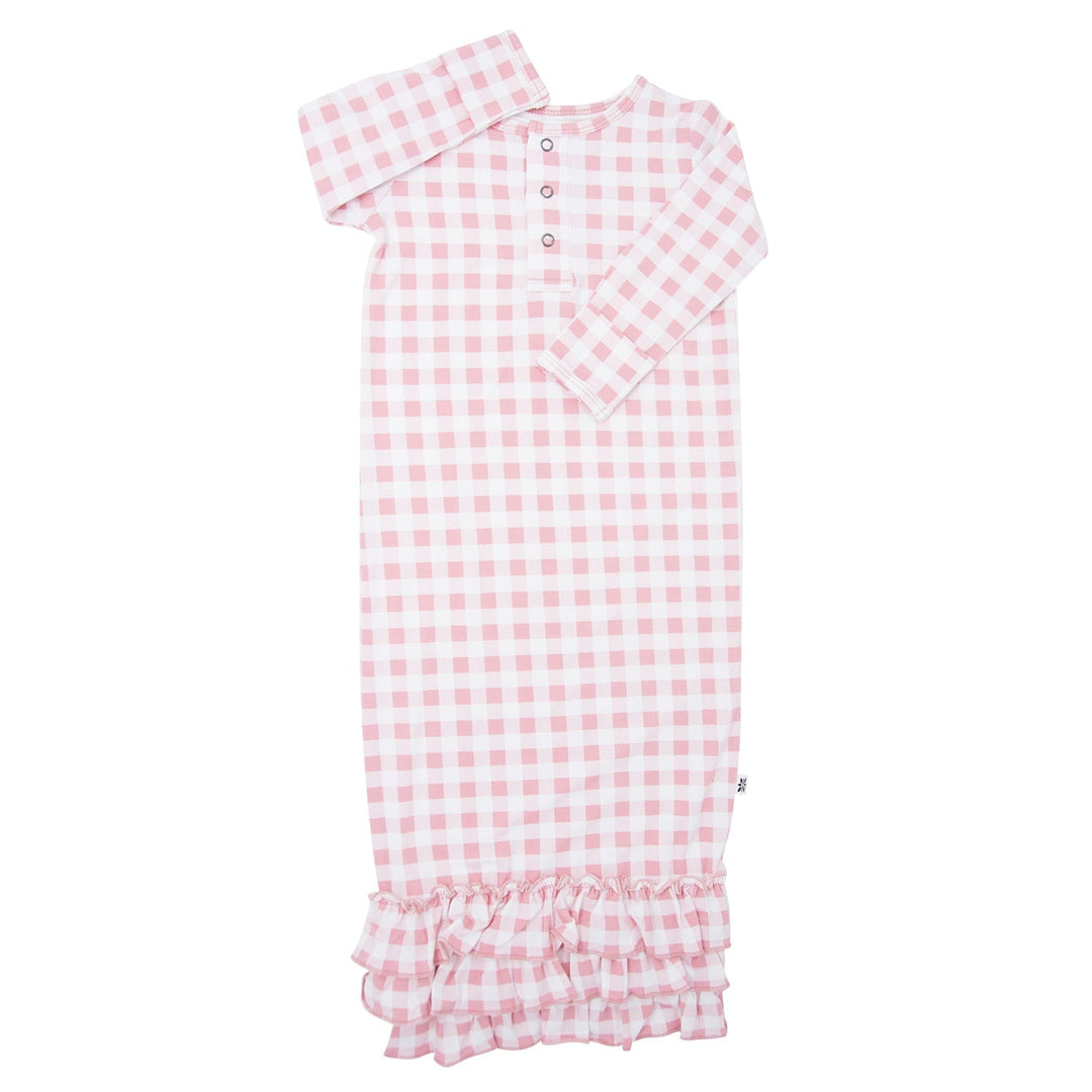 Ruffle Gown - Pink Gingham