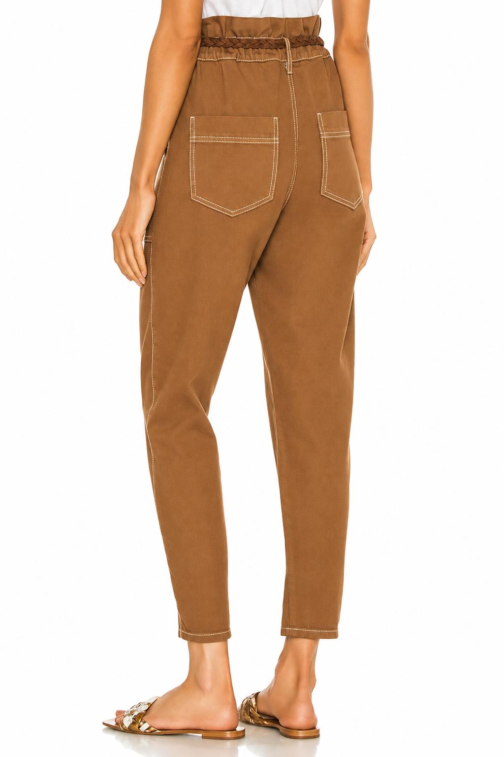 Harlow Paperbag Pants - Brown