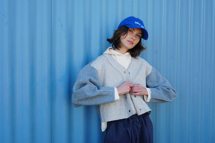 Double Face Wool Bomber - Oat