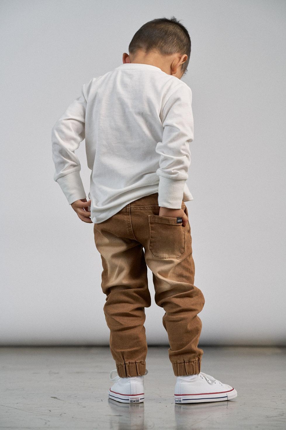 Baby Imperfect Denim Jogger - Camel