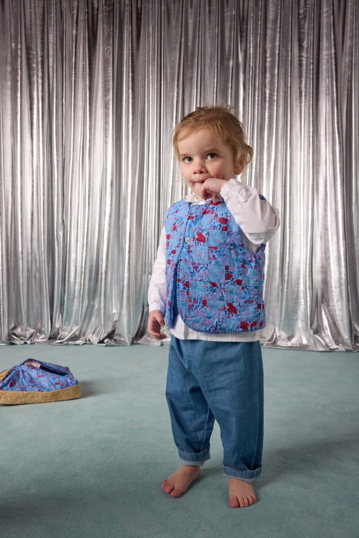 Pablo Reversible Vest - Azure Blue