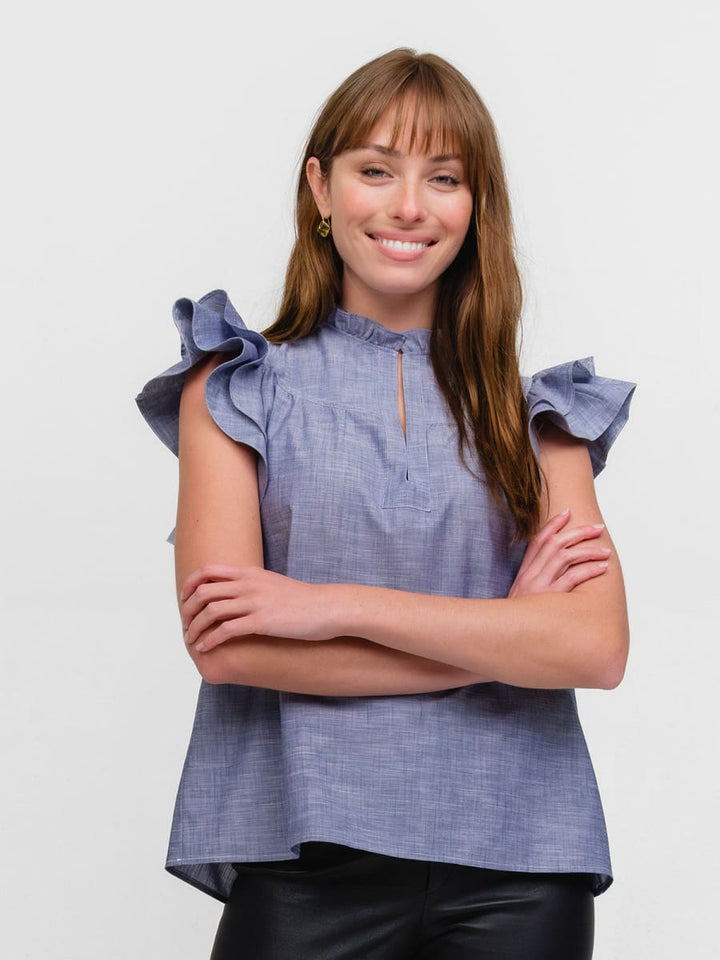 Flutter Sleeve - Denim Does The Country Club