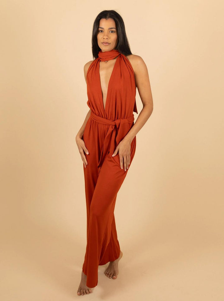 Violeta Jumpsuit - Terracotta