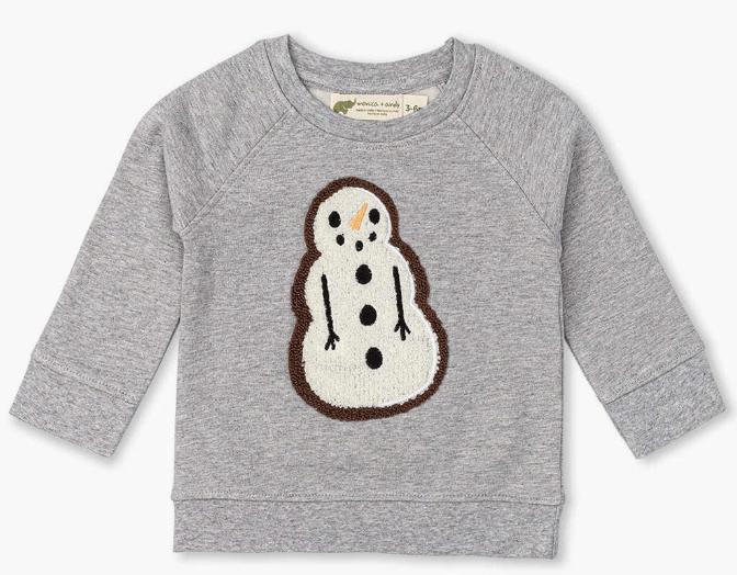 Embroidered Crewneck Sweatshirt - Let It Snowman